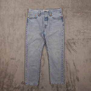 Levi's jeans Wedgie Straight women's 28 blue denim red tab‎ premium button fly